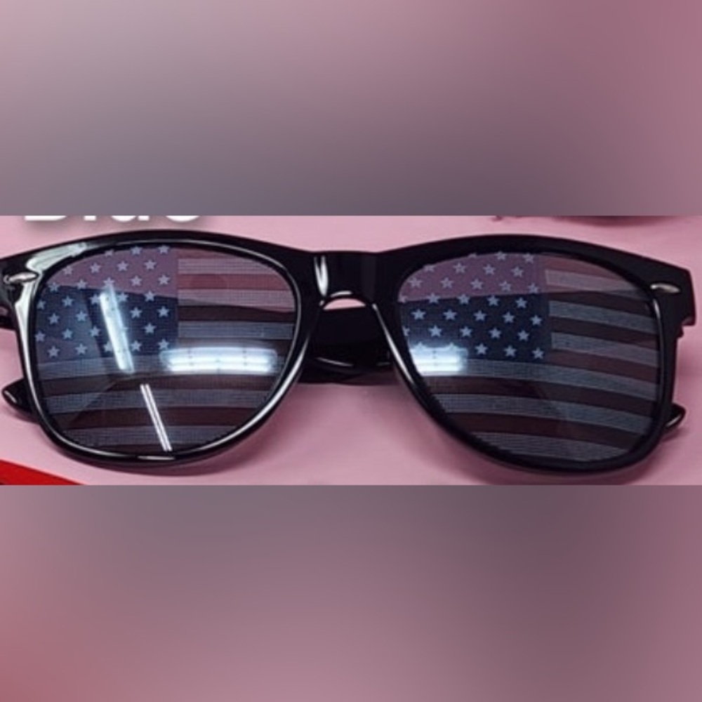 USA Flag Wayfarer Sunglasses Black New